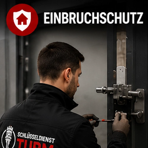 Einbruchabsicherung durch Schlüsseldienst Turm Mitarbeiter