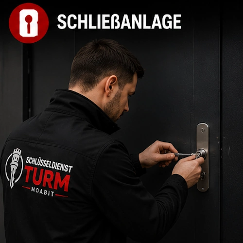 Schließanlagen Installation durch Schlüsseldienst Turm Mitarbeiter
